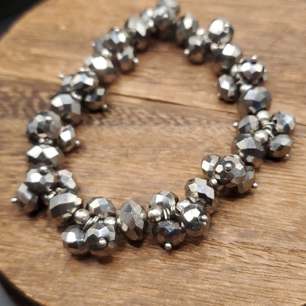 B2625 gunmetal metallic smoke bracelet sparkle eyecatching